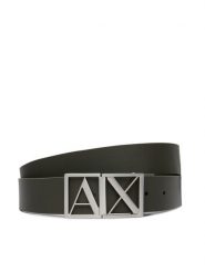 Armani Exchange Pasek XM002664 AF22854 M8327 Czarny. Czarne paski Armani Exchange, bez wzorów, ze skóry. Za 289.99 zł.