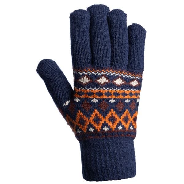 Rękawiczki Unisex Dla Dorosłych Shawny. Niebieskie rękawiczki Trespass, bez wzorów, z dzianiny. Za 76.99 zł.
