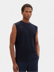 Tom Tailor Sweter 1038691 Granatowy Regular Fit. Niebieskie swetry rozpinane Tom Tailor, m, bez wzorów, z bawełny, bez kołnierzyka, bez ramiączek. Za 99.99 zł.