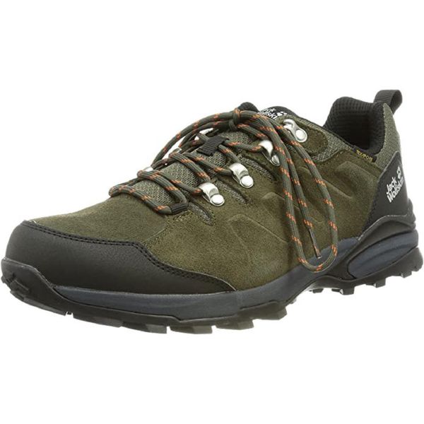 Buty trekkingowe Jack Wolfskin Refugio Texapore Low. Brązowe buty turystyczne Jack Wolfskin, bez wzorów, z gumy, bez zapięcia, trekkingowe. Za 449.99 zł.