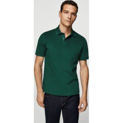 Mango Man - Polo Merc. Szare koszulki polo marki Mango Man, z bawełny, polo, z krótkim rękawem. W wyprzedaży za 59.90 zł.