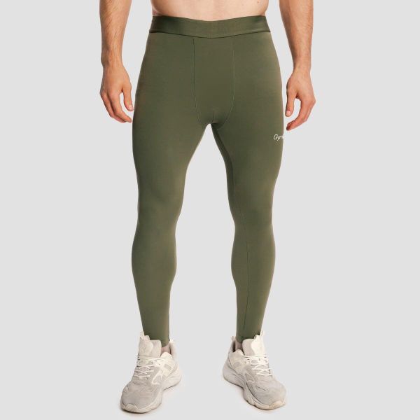 Legginsy męskie sporty walki kompresyjne Combat. Szare legginsy długie sportowe GYMBEAM, l, bez wzorów, z elastanu, na fitness i siłownię. Za 127.90 zł.