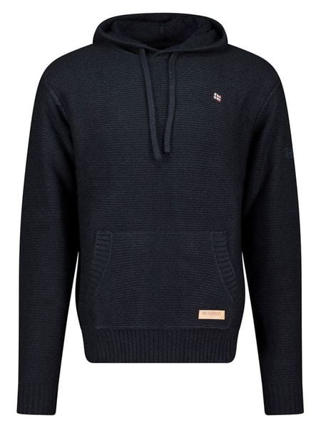 Geographical Norway Bluza "Faglio" w kolorze granatowym rozmiar: M. Niebieskie bluzy Geographical Norway, m, bez wzorów, ze splotem, z kapturem. Za 117.73 zł.
