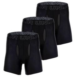 Bokserki termoaktywne Under Armour Performance Tech 6 in 3-Pack Boxerjock. Czarne bokserki Under Armour, m, bez wzorów. Za 129.99 zł.