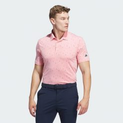 Koszulka Ultimate365 Allover Print Polo. Niebieskie koszulki polo Adidas, m, bez wzorów, bez kołnierzyka, bez ramiączek. W wyprzedaży za 179.50 zł.