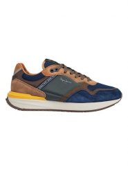 Pepe Jeans FOOTWEAR Sneakersy "Buster Pro" w kolorze granatowo-jasnobrązowym rozmiar: 43. Brązowe buty sportowe casual Pepe Jeans FOOTWEAR, bez wzorów, z jeansu, bez zapięcia. Za 252.95 zł.
