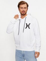 Richmond X Bluza UMA23176FE Biały Relaxed Fit. Białe bluzy RICHMOND X, m, bez wzorów, z bawełny, bez kaptura. Za 709.99 zł.