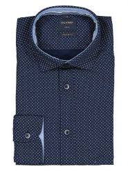 OLYMP Koszula "Casual" - Regular fit - w kolorze granatowym rozmiar: S. Niebieskie koszule Olymp, s, bez wzorów, z bawełny, bez kołnierzyka, bez ramiączek. Za 121.95 zł.