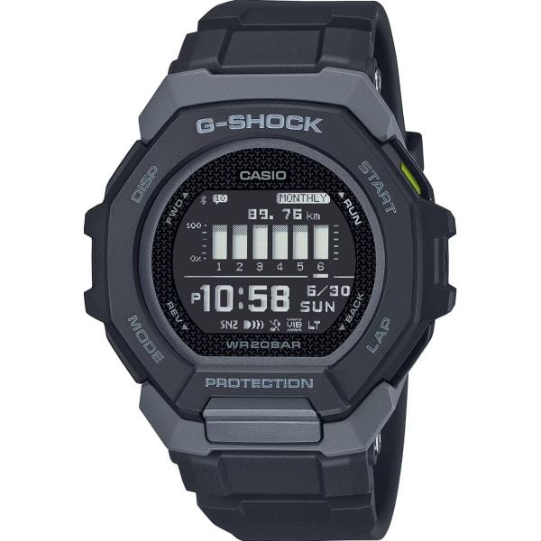 Zegarek Męski Casio G-Shock G SQUAD - SUNNY SIDE STYLE. Czarne zegarki Casio, plastikowe. Za 664.45 zł.