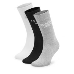 Zestaw 3 par wysokich skarpet unisex Reebok. Skarpety Reebok, bez wzorów. Za 44.99 zł.