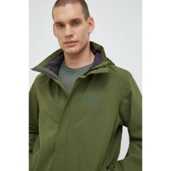 Jack Wolfskin kurtka outdoorowa Stormy Point kolor zielony. Zielone kurtki Jack Wolfskin, m, bez wzorów, z materiału, bez kaptura. W wyprzedaży za 399.99 zł.