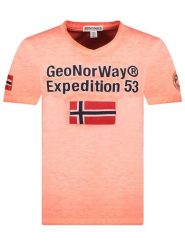 Geographical Norway Koszulka "Jimdo" w kolorze pomarańczowym rozmiar: L. Pomarańczowe bezrękawniki Geographical Norway, l, bez wzorów, z bawełny, bez kołnierzyka, bez ramiączek. Za 92.86 zł.