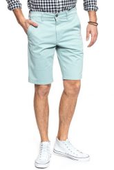 SPODENKI WRANGLER CHINO SHORT MIST BLUE W14AWA078 112126577. Niebieskie szorty Wrangler, bez wzorów, z materiału. Za 169.99 zł.