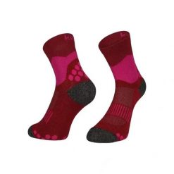 Uniseksowe skarpety outdoorowe Kilpi PRO-U. Czerwone skarpety Kilpi, bez wzorów, z materiału. Za 81.23 zł.
