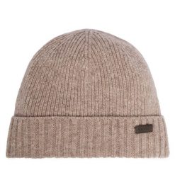 Czapka Barbour. Brązowe czapki zimowe Barbour, bez wzorów. Za 244.99 zł.