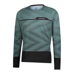 Koszulka z długim rękawem MYOKO L.S., zielony. Zielone bluzy Shimano, l, bez wzorów, bez kaptura. Za 329.90 zł.