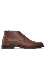 Tommy Hilfiger Trzewiki Core Rwb Hilfiger Lth L Boot FM0FM04804 Brązowy. Brązowe botki sznurowane Tommy Hilfiger, bez wzorów, ze skóry, bez obcasa, bez zapięcia. Za 799.99 zł.