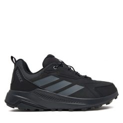 Trekkingi adidas. Czarne buty trekkingowe Adidas, bez wzorów, bez zapięcia. Za 399.99 zł.