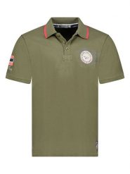 Geographical Norway Koszulka polo "Kilsvik" w kolorze zielonym rozmiar: XXL. Zielone koszulki polo sportowe Geographical Norway, xxl, bez wzorów, z bawełny, bez kołnierzyka, bez ramiączek. Za 83.42 zł.