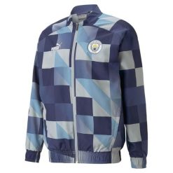 Męska kurtka Puma Manchester City Prematch, szara. Szare kurtki Puma, m, bez wzorów, z materiału, bez kaptura. Za 320.99 zł.