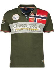 Geographical Norway Koszulka polo "Kidney" w kolorze khaki rozmiar: M. Brązowe koszulki polo Geographical Norway, m, bez wzorów, z bawełny, bez kołnierzyka, bez ramiączek. Za 106.13 zł.