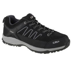 Buty trekkingowe męskie, CMP Sun Low Hiking. Czarne buty trekkingowe CMP, bez wzorów, z gumy, bez zapięcia. Za 319.99 zł.