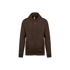Bluza z kapturem i zamkiem błyskawicznym Kariban. Brązowe bluzy z kapturem KARIBAN, uniwersalny, bez wzorów, z bawełny, z kapturem. Za 195.50 zł.