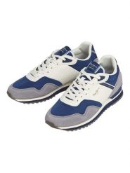 Pepe Jeans FOOTWEAR Sneakersy "London" w kolorze niebiesko-szaro-kremowym rozmiar: 45. Brązowe buty sportowe casual Pepe Jeans FOOTWEAR, bez wzorów, z jeansu, bez zapięcia. Za 173.99 zł.
