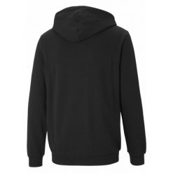 Męska rozpinana bluza z kapturem z małym logo Essentials PUMA Black. Czarne bluzy z kapturem Puma, m, bez wzorów, z kapturem. W wyprzedaży za 229.60 zł.