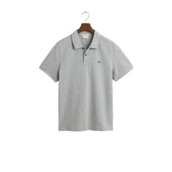 Polo Gant Regular Shield. Szare koszulki polo GANT, m, bez wzorów, bez kołnierzyka, bez ramiączek. Za 324.50 zł.