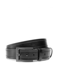 Semi Line Pasek Męski P8236-0 Czarny. Czarne paski Semi-line, bez wzorów, ze skóry. Za 59.99 zł.