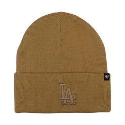 Czapka unisex Los Angeles Dodgers B-HYMKR12ACE-KHA. Brązowe czapki zimowe 47 Brand, bez wzorów. Za 96.99 zł.