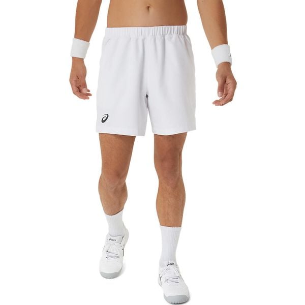 Spodenki sportowe męskie Asics Court 7in Short. Białe krótkie spodenki sportowe ASICS, m, bez wzorów, z materiału. Za 219.00 zł.