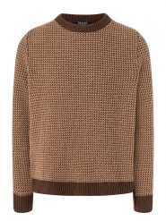 Maerz Muenchen Wełniany sweter w kolorze jasnobrązowym rozmiar: 56. Brązowe swetry nierozpinane Maerz Muenchen, bez wzorów, z wełny, bez kołnierzyka, bez ramiączek. Za 295.99 zł.