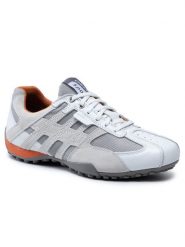 Geox Półbuty U Snake K U4207K 08514 C1405 Szary. Szare eleganckie półbuty Geox, bez wzorów, ze skóry, bez obcasa, bez zapięcia. Za 359.99 zł.