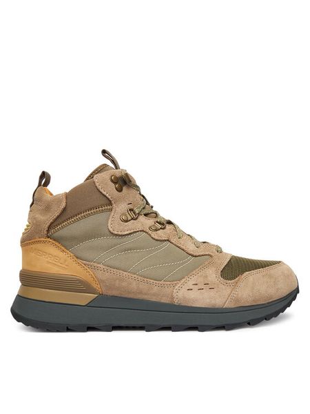 Merrell Trekkingi Alpine 83 Snkr Recraft Mid Waterproof J007331 Brązowy. Brązowe botki sznurowane Merrell, bez wzorów, ze skóry, bez zapięcia. Za 459.99 zł.