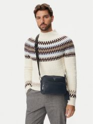Guess Saszetka HMMISL P6422 Granatowy. Niebieskie saszetki i nerki Guess, z aplikacjami, ze skóry. Za 414.99 zł.