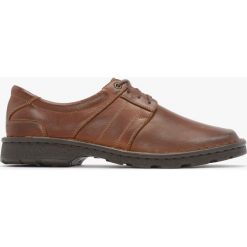 Brązowe półbuty męskie FILON. Brązowe eleganckie półbuty Ryłko, bez wzorów, ze skóry, bez obcasa, bez zapięcia. Za 299.99 zł.