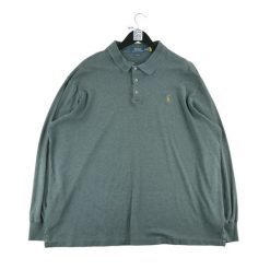 Second life - Męska koszulka polo z długim rękawem Grey - Jak nowy. Szare bluzki z długim rękawem RALPH LAUREN, m, bez wzorów, bez kołnierzyka, bez ramiączek, na golfa. Za 127.76 zł.