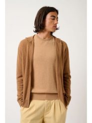 AUTHENTIC CASHMERE Kaszmirowy kardigan "Neurre" w kolorze jasnobrązowym rozmiar: M. Brązowe swetry rozpinane AUTHENTIC CASHMERE, m, bez wzorów, z kaszmiru, bez kołnierzyka, bez ramiączek. Za 478.99 zł.