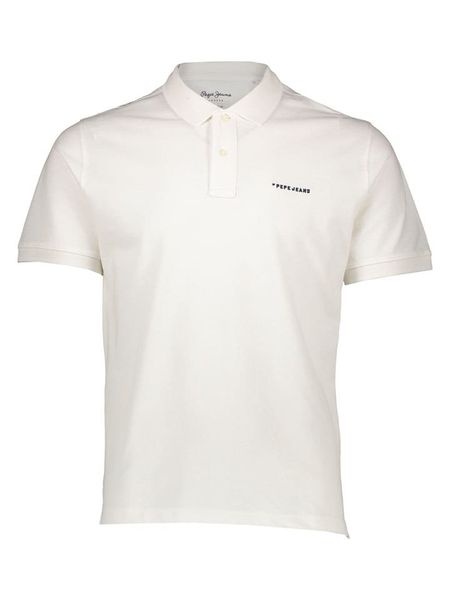 Pepe Jeans Koszulka polo w kolorze białym rozmiar: S. Białe koszulki polo Pepe Jeans, s, bez wzorów, z bawełny, bez kołnierzyka, bez ramiączek. Za 87.40 zł.