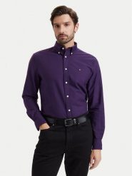 Tommy Hilfiger Koszula Solid Heritage MW0MW35774 Fioletowy Regular Fit. Fioletowe koszule Tommy Hilfiger, m, bez wzorów, z bawełny, bez kołnierzyka, bez ramiączek. Za 369.99 zł.
