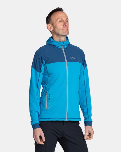 Męska bluza outdoorowa Kilpi MEMPHIS-M. Niebieskie bluzy z kapturem Kilpi, m, bez wzorów, z materiału, z kapturem. Za 215.49 zł.