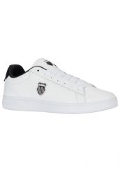 Buty męskie K-Swiss COURT SHIELD II Biały (04412-989-M). Białe buty turystyczne K-SWISS, bez wzorów, z materiału, bez zapięcia, trekkingowe. Za 231.20 zł.