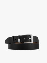 Czarny pasek ze skóry licowej. Czarne paski Brawo sp. z o.o., bez wzorów, z jeansu, eleganckie. Za 129.99 zł.