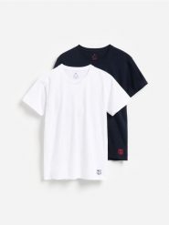 2 pack podkoszulek FC Barcelona - biały. Białe podkoszulki Reserved, l, bez wzorów, z bawełny, bez ramiączek. Za 139.99 zł.