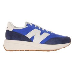 Męskie trampki 370 z zamszu (Granatowy/Zielony Kamień). Niebieskie trampki New Balance, m, bez wzorów, bez zapięcia. Za 526.70 zł.