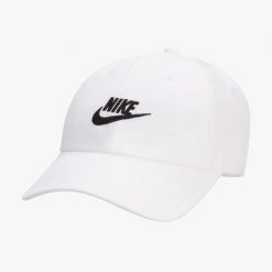 Czapka Nike Club Unstructured Futura Wash Cap, Dla obu płci. Białe czapki z daszkiem Nike, bez wzorów, z bawełny. Za 290.00 zł.