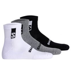 Skarpety sportowe Salomon Everyday Ankle średnie bawełniane 3 pary. Czarne skarpetki sportowe Salomon, bez wzorów, z bawełny. Za 50.00 zł.