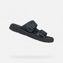 Sandały GEOX U XAND 2S Niebieski. Niebieskie sandały Geox, ze skóry, bez zapięcia. Za 332.99 zł.